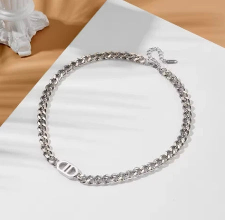 Gold Cuban Chain Necklace & Bracelet Set