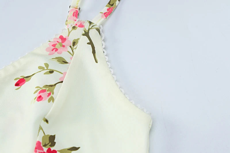 Floral Backless Bodycon Maxi Dress